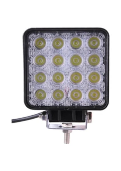 12V/24VOFF Road Sis Farı / Lambası 16 LED Kare Çalışma Lambası