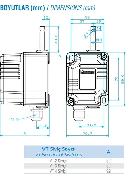 Vt Vinç Tur Swıtch - 2 Swıtch - 1/100 Tur - VT2100