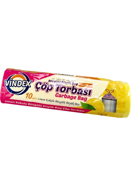 Çöp Torbası Büzgülü Büyük Boy Limon Kokulu