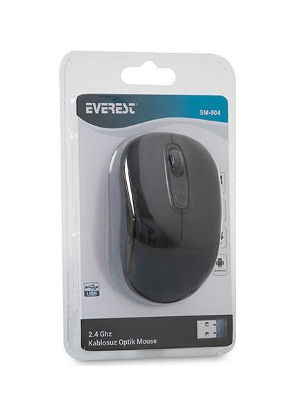 Sm-804 Usb Siyah 800/1200/1600Dpi Kablosuz Mouse