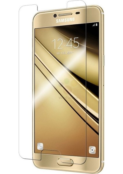 Samsung Galaxy C7 Ekran Koruyucu Nano Cam 9h Temperli Campet Ekran Koruyucu - Şeffaf