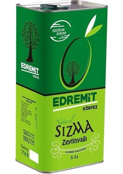 Körfez Soğuk Sıkım Naturel Sızma Zeytinyağı 5 Lt