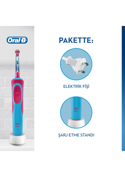 Frozen Çocuklar İçin Şarj Edilebilir Diş Fırçası (3+ Yaş)