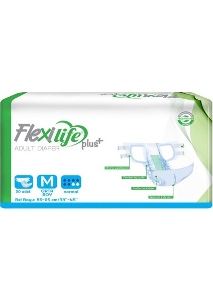 Flexilife Medium 30'luk Paket Hasta Bezi Belbantlı