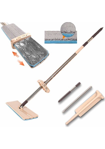 Yer Fayansyüzey Temizlik Mikrofiber Sıkmalı Tablet Mop Paspas