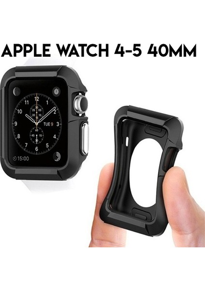 AL-31391 Apple Watch Uyumlu 4-5 40 mm Şok Darbe Önleyici Silikon Kılıf