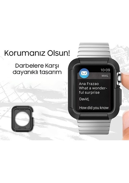 AL-31391 Apple Watch Uyumlu 4-5 40 mm Şok Darbe Önleyici Silikon Kılıf