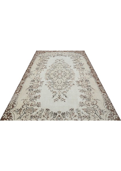 Naturel Eskitme Halı El Dokuma Halı Vintage 2141