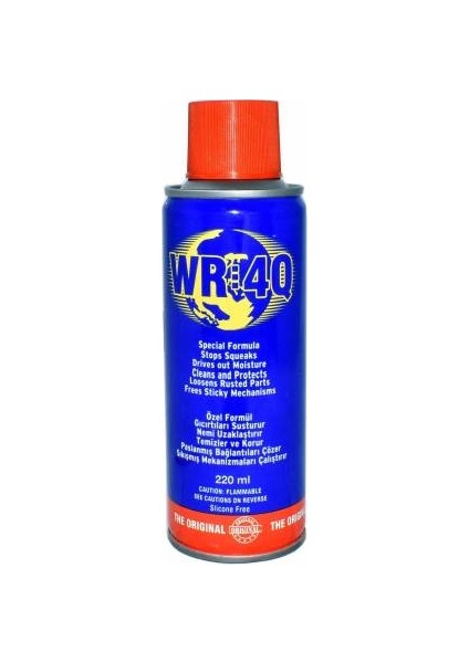 WR40 Çok Amaçlı Temizleyici Yağlayıcı Pas Sökücü Sprey 220 ml 36'lı