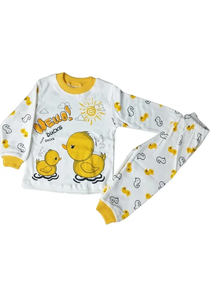 Hippil Baby Süper Mini Ördekli Desenli Pijama Takımı