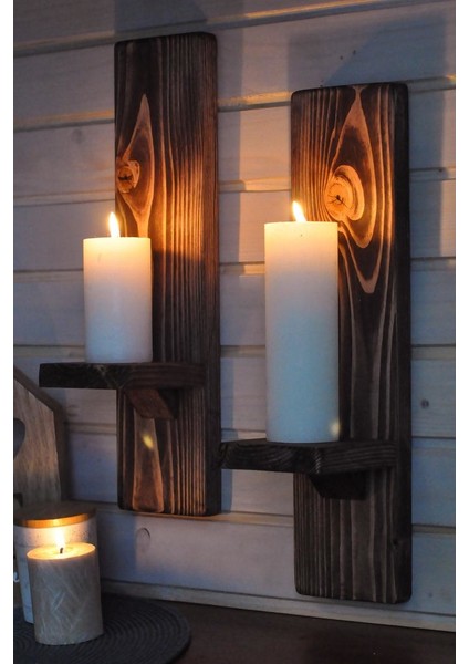 Masif Ahşap Mumluk modelleri