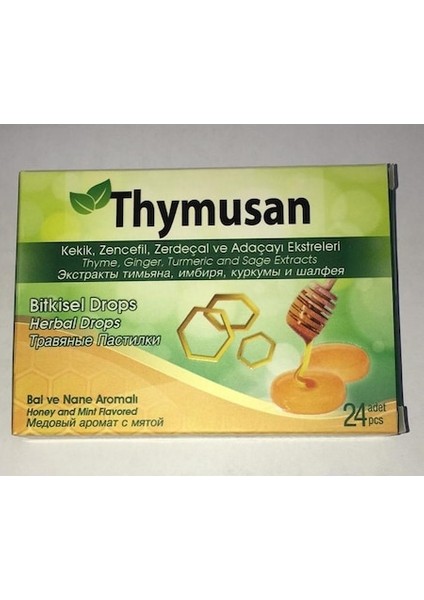 Thymusan Kekik Zencefil Zerdeçal Adaçayı 24 Pastıl fiyatları