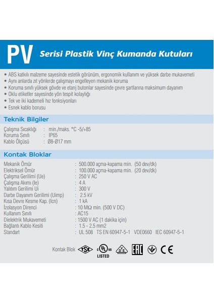 Çift Hızlı 2 Butonlu Acil Stoplu Vinç Kumandası