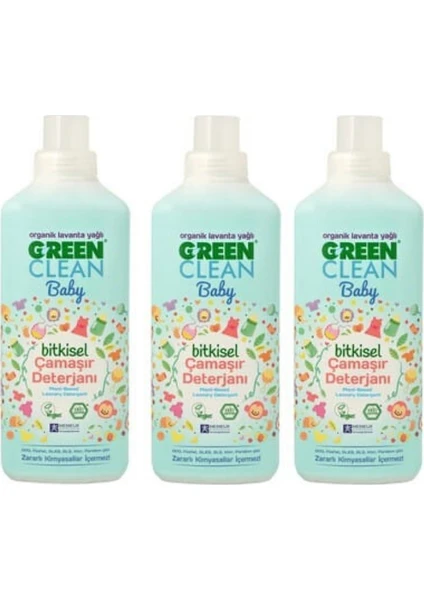 U Green Clean Baby Bitkisel Çamaşır Deterjanı 3'lü 1 Lt