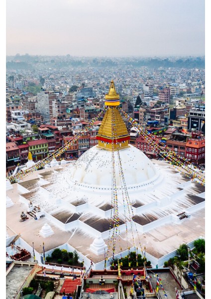 Dünyadan Hediyeler Nepal Boudhanath Stupa Fresco Magnet