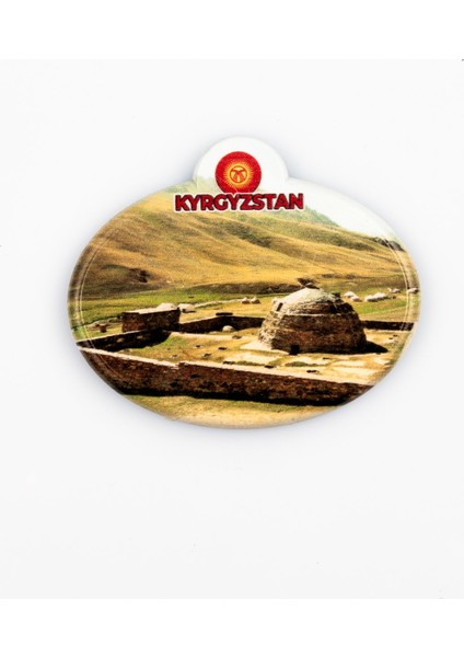 Kırgızistan Taş Rabat Kervansarayı Oval Magnet