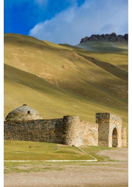 Kırgızistan Taş Rabat Kervansarayı Oval Magnet modelleri