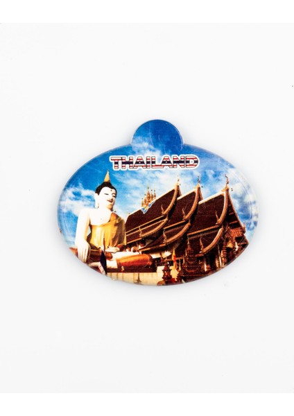 Tayland Buda Temalı Oval Magnet