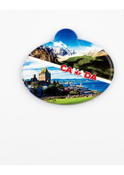 Kanada Temalı Oval Magnet