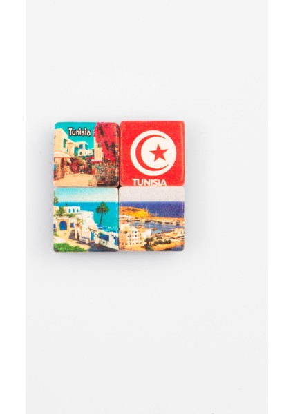 Tunus Temalı Dörtlü Taş Magnet