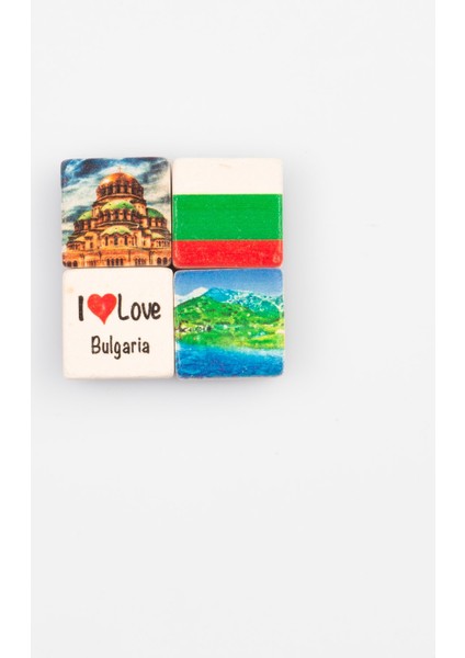 Bulgaristan Temalı Dörtlü Taş Magnet