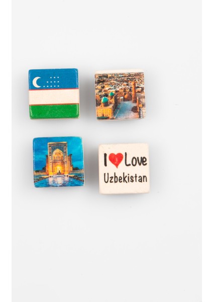 Özbekistan Temalı Dörtlü Taş Magnet fiyatları