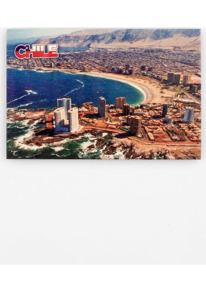 Şili Temalı Ahşap Kartpostal Magnet