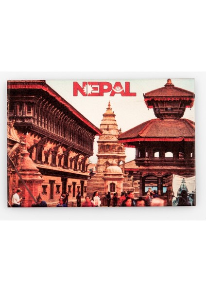 Nepal Temalı Ahşap Kartpostal Magnet