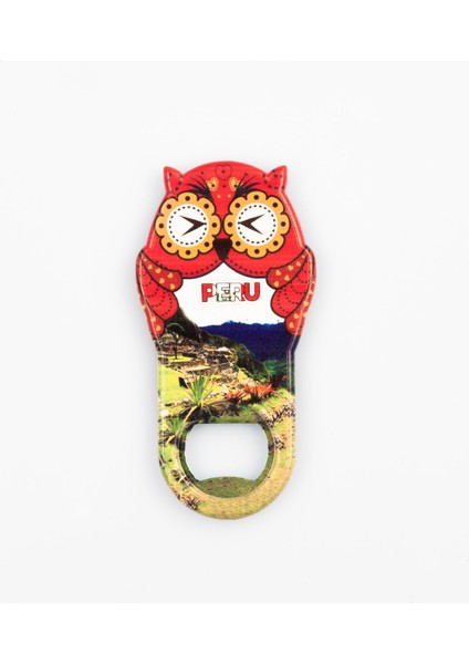 Peru Temalı Baykuş Magnet Kapak Açacak