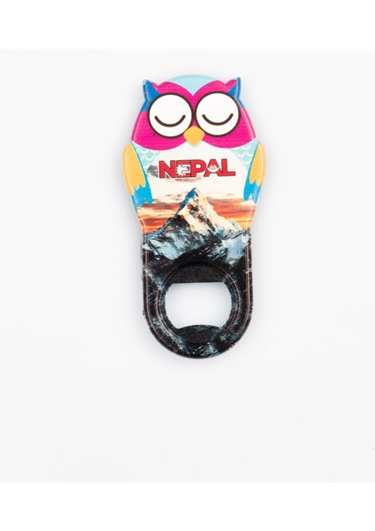 Nepal Temalı Baykuş Magnet Kapak Açacak