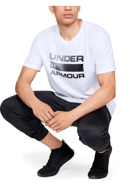 Under Armour Ua Team Issue Wordmark Ss Beyaz Erkek T-Shirt 1329582-100