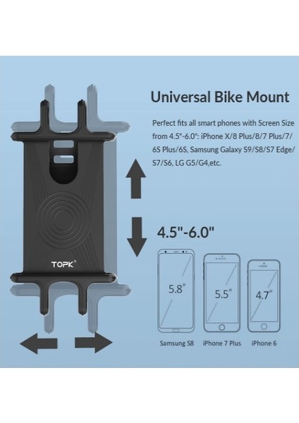 Bisiklet ve Motosiklet Telefon Tutucu - Siyah