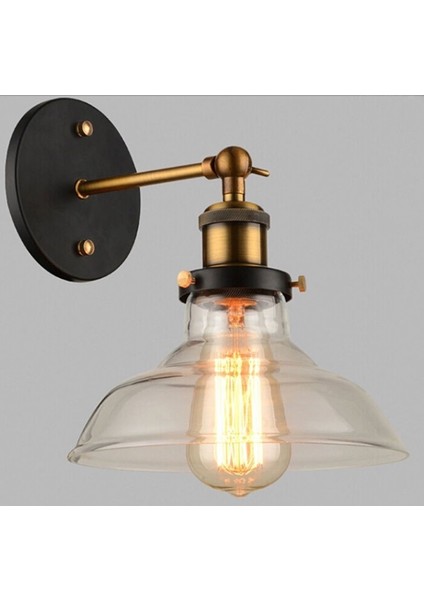 Retro Mafsallı Bal Camlı Aplik