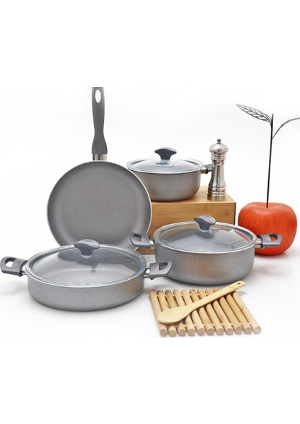 Fred 7'li Tencere Seti Gri Renk fiyatları