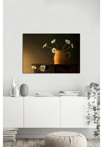 Vazoda Çiçekler Fotoğraf Kanvas Tablo