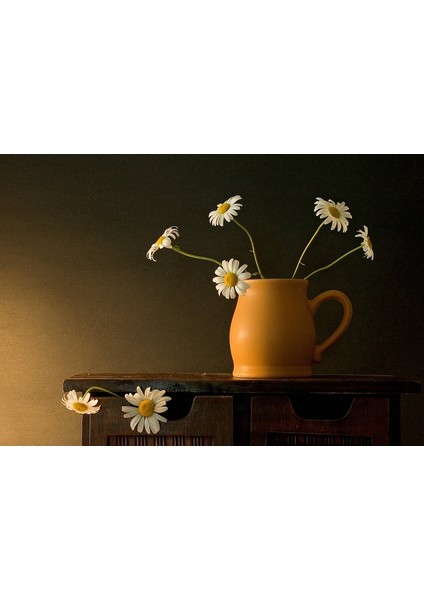 Vazoda Çiçekler Fotoğraf Kanvas Tablo