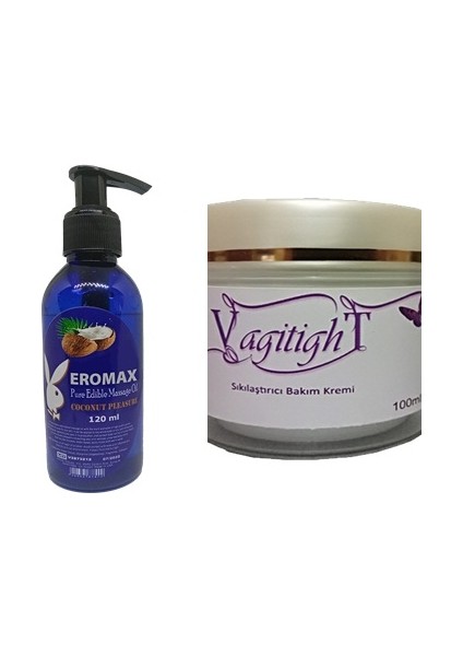 Krem + Hindistan Cevizi Aromalı Masaj Jeli 2 Ürün Set