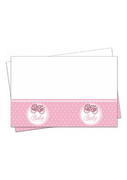 Roll-Up Masa Örtüsü Plastik Pembe Patikler 120X180CM