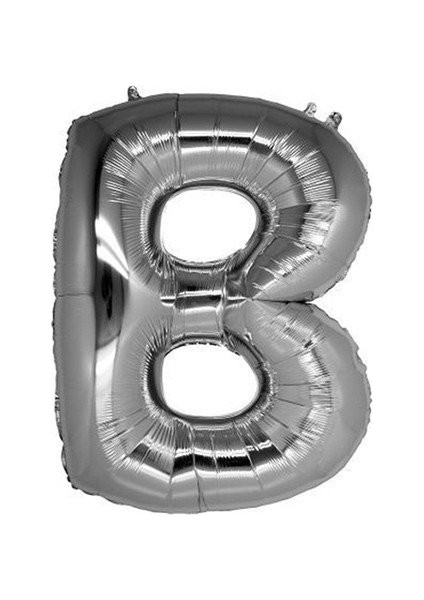 16'' 40 cm Folyo Harf Balon Gümüş B