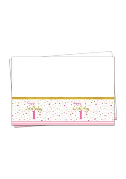 Roll-Up Masa Örtüsü Plastik Küçük Yıldızlar 1 Yaş Kız 120X180CM