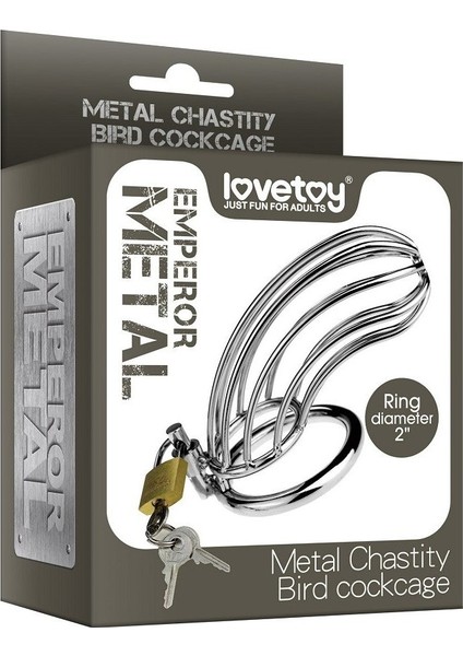 Metal Chastity Bird Cockcage Fetiş Kilitli Penis Kafesi