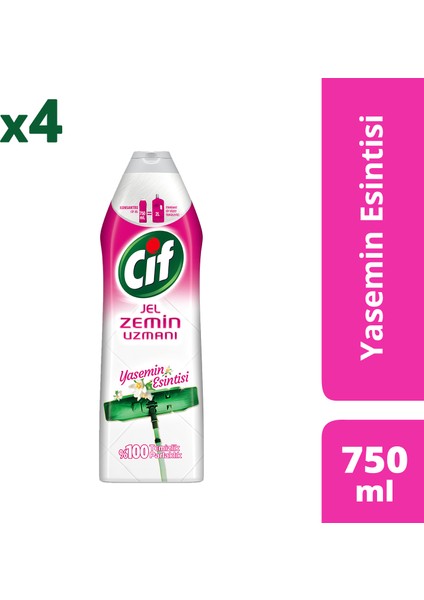 Zemin Uzmanı Yasemin Esintisi Jel Temizleyici 750 ML x 4 adet