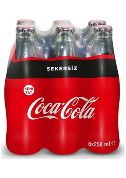 Coca Cola Zero Cam Şişe 6X250 Ml