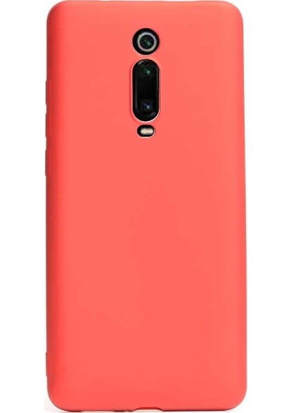 Xiaomi Redmi K20 Premier Silikon Esnek Koruma + Nano Glass Kırmızı