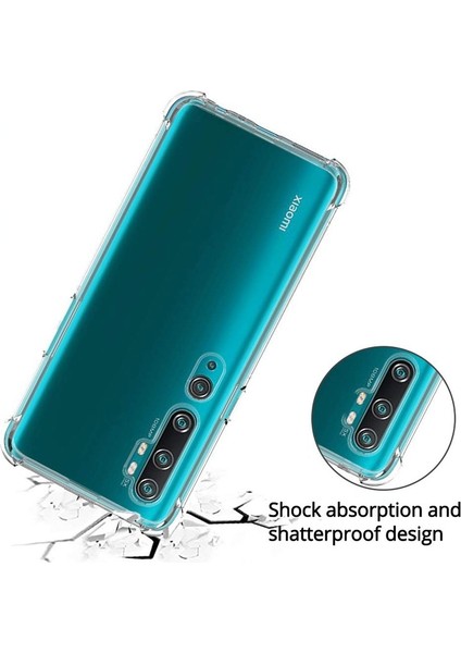 Xiaomi Mi Note 10 AntiShock Ultra Koruma Sert Kapak Şeffaf