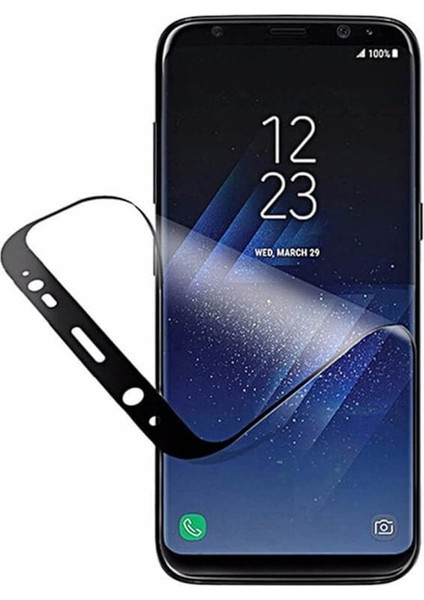 Samsung Galaxy J7 Prime Full Kapatan Fiber Nano Ekran Koruyucu Siyah