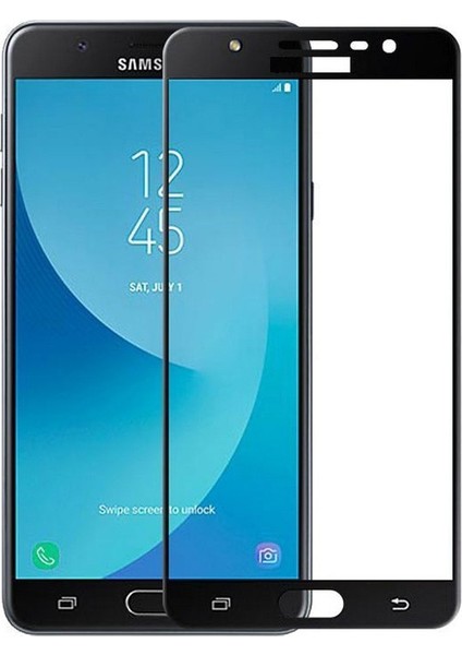 Samsung Galaxy J7 Pro Full Kapatan Fiber Nano Ekran Koruyucu Siyah