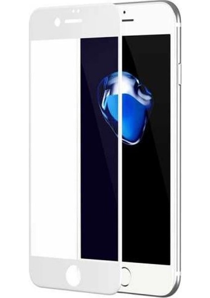Apple iPhone 6 Full Kapatan Fiber Nano Ekran Koruyucu Beyaz
