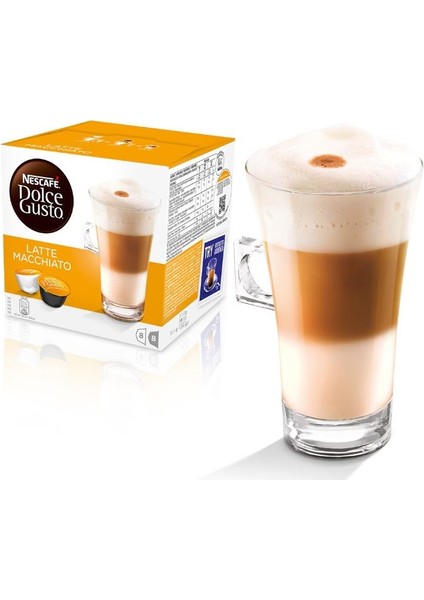 Dolce Gusto Latte Macchiato 16 Kapsül Kahve %100 Arabica