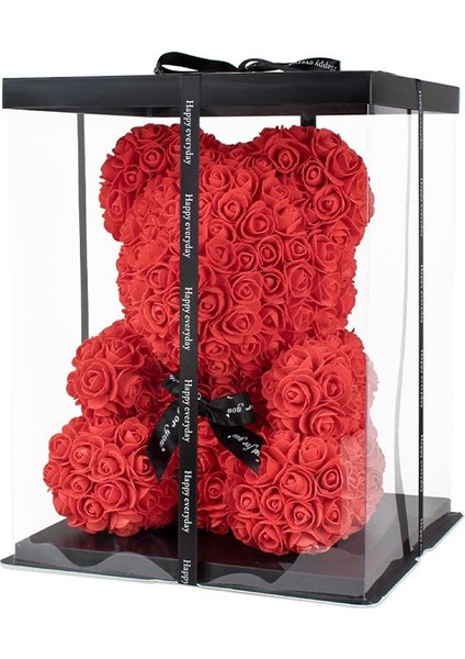 Teddy Rose Bear Güllü Ayıcık Kırmızı 34 x 26 cm